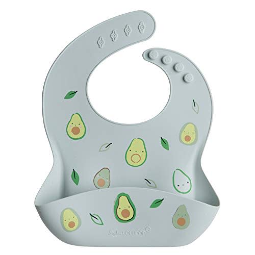 Loulou Lollipop Soft, Waterproof Silicone Feeding Bib for Babies and Toddlers
