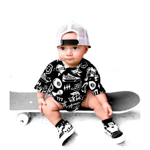 Bamboo Bubble Romper in Cool Kid [Midnight Edition]