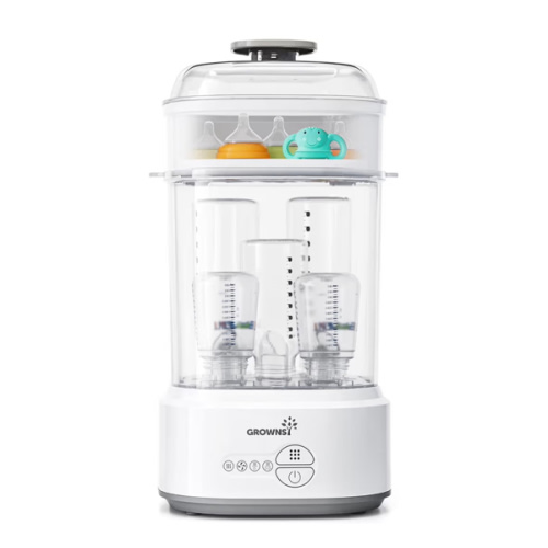 GROWNSY Bottle Sterilizer and Dryer, Compact Electric Steam Baby Bottle Sterilizer (Esterilizador de Biberones), Bottle Sanitizer for Baby Bottles, Pacifiers, Pump Parts