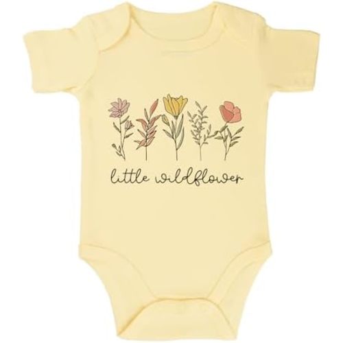 Little Wildflower Baby Bodysuit Wildflower Birthday Baby Bodysuit Babies Girl Romper Infant