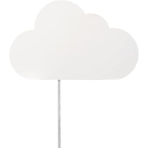 Globe Electric 51492 1-Light Floating Cloud Plug-in Wall Sconce, Matte White, 6ft Clear Cord, Inline On/Off Rocker Switch, Lights for Bedroom, Bulb Not Included, Mounted Bedside Lamp