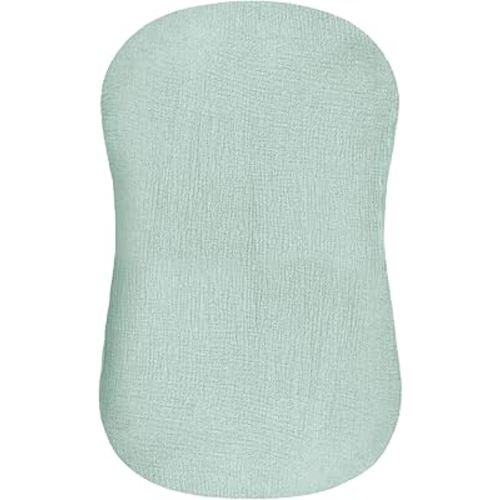 Hooyax Muslin Baby Lounger Cover, 100% Cotton Durable Newborn Lounger Cover, Soft and Breathable Infant Lounger Cover for Boys Girls, Covers Only (Blue-Green)