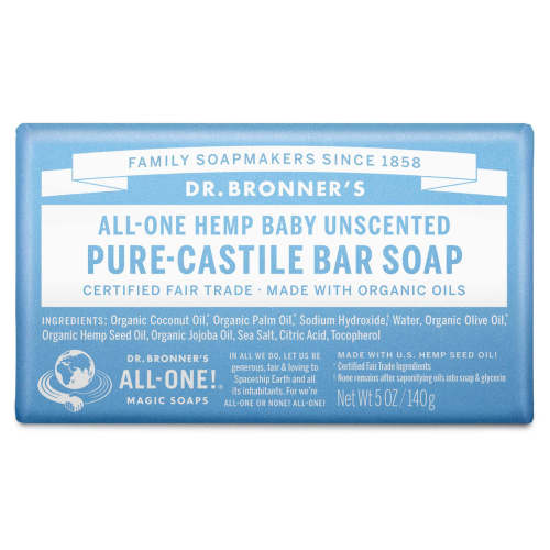 Unscented Pure-Castile Bar Soap with Organic Ingredients | Dr. Bronner's