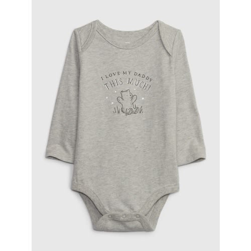 Baby First Favorites 100% Organic Cotton Bodysuit in grey dad, size: 3-6 M