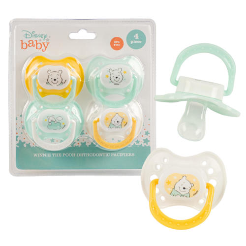 4pk Winnie the Pooh Pacifier Set- BPA FREE
