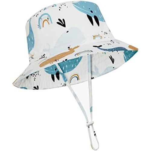 Baby Sun Hat UPF 50+ Sun Protective Toddler Bucket Hat Summer Kids Beach Hats Wide Brim Outdoor Play Hat for Boys Girls