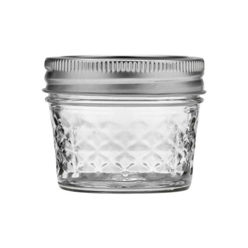 Ball 4oz 12pk Glass Regular Mouth Quilted Mason Jar With Lid And Band