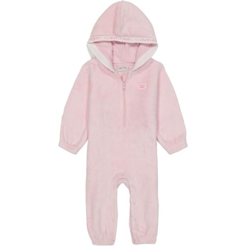 Calvin Klein Baby Girls Silky Sherpa Coverall