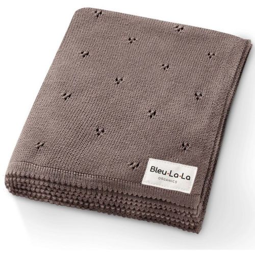 Luxury 100% Organic Cotton Baby Receiving Swaddle Blanket for Infants Boys and Girls - Powder Blue