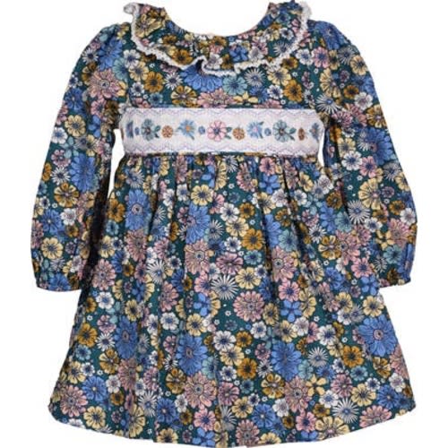 Floral Long Sleeve Cotton Dress