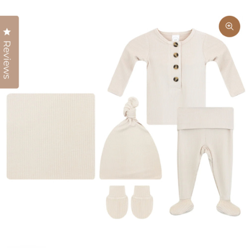 Cove Ribbed Newborn Hat Bundle (Top + Bottom)