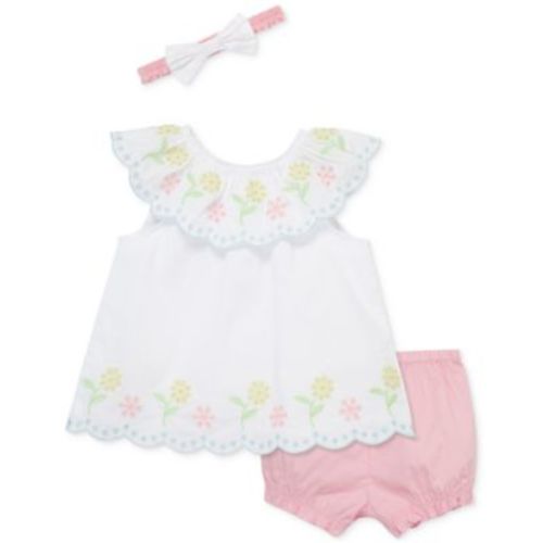 Baby Girls 3-Pc. Cotton Eyelet Tunic, Shorts & Headband Set