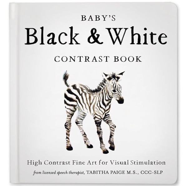 Baby's Black and White Contrast Book: High-Contrast Art for Visual Stimulation at Tummy Time (Tabitha Paige Children's Book Series)