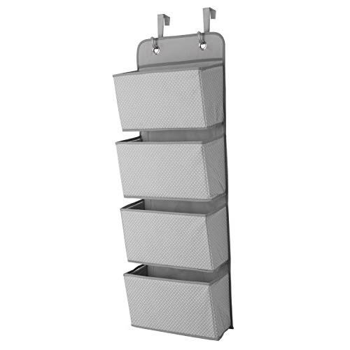 Delta Children 4 Pocket Hanging Wall Organizer, Dove Grey