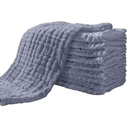 Baby Washcloths Fog Blue