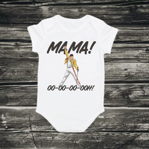 Freddie Mercury Bodysuit, Bohemian Rhapsody, Queen Kids's Short Sleeve Onesie 12M Royal sold by Gabriel Cardoso | SKU 40202584 | Printerval