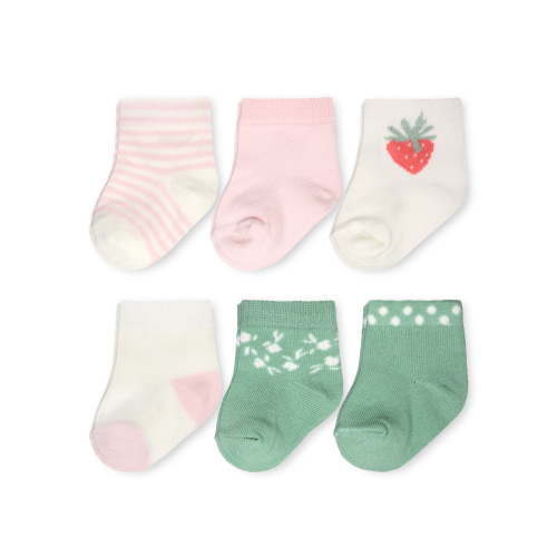 Carter's Child of Mine, Newborn Girl Berry Socks, 6 Pack, Newborn