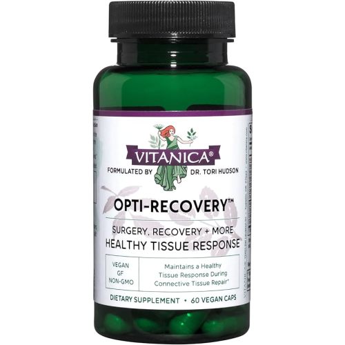 Vitanica Opti-Recovery, Pre & Post Surgery Support, Wound Care, BBL, Tummy Tuck, C Section & Postpartum Vitamin Essentials Healing Support, Scar, Shoulder, Hysterectomy, Breast & Lipo, Vegan, 60 Caps