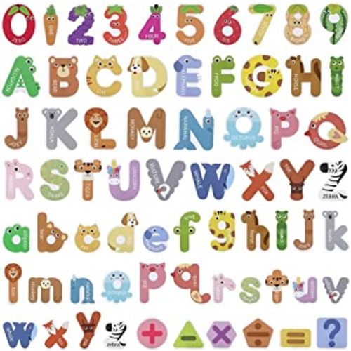 Amazon.com: Magnetic Letters, Large Alphabet Magnets, 68pcs Magnetic Uppercase, Lowercase Letters & Numbers, Fridge Magnets for Toddlers and Kids, Preschool Learning Spelling Gift : Toys & Games