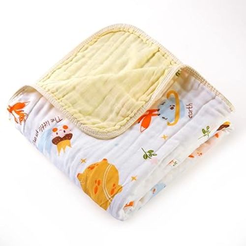 Baby Blanket - Cotton Crib Blankets for Toddlers, Soft Newborn Swaddle Receiving Blankets for Unisex Girls/Boys, Large Breathable Quilt, Nursing Cover and Kids Bed Blankets (Little Prince)