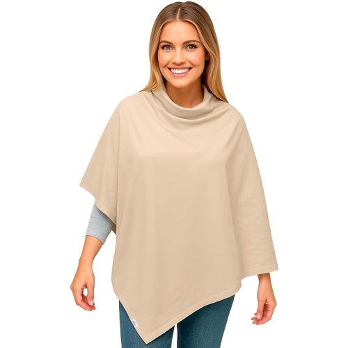 Breastfeeding Covers for Nursing Baby Privacy Nursing Cover 100% Organic Cotton Breathable Lightweight Portable Soft Comfortable Cloth Travel Infant Feeding Blanket Multiuse Fabric (Beige)