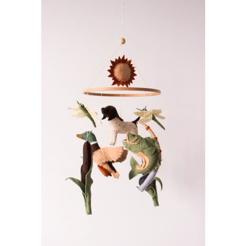 Hunting baby mobile, bass fishing mobile, duck hunting mobile