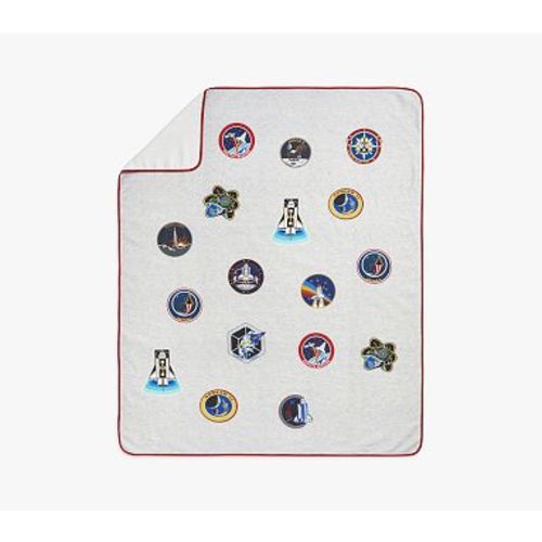 Astronaut Mission Patch Throw Blanket , Multi