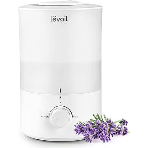 LEVOIT Humidifiers for Bedroom, Quiet (3L Water Tank) Cool Mist Top Fill Essential Oil Diffuser with 25Watt for Home Large Room, 360° Nozzle, Rapid Ultrasonic Humidification for Baby Nursery and Plant