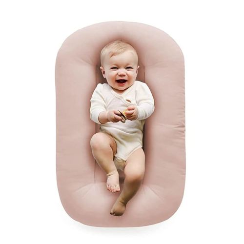 Baby Lounger - Baby Lounger for Newborn, Breathable & Soft Baby Nest Cover Co Sleeping for Baby 0-12 Months, Baby Essentials Gifts, Portable Infant Lounger, Baby Snuggle Lounger Me (Pink)
