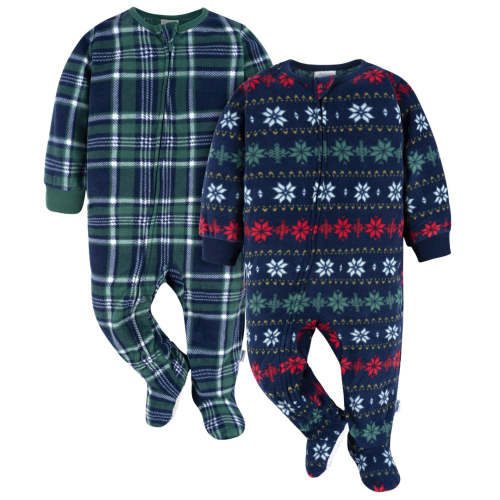 2-Pack Baby & Toddler Neutral Multi Fair Isle Fleece Pajamas – Gerber Childrenswear