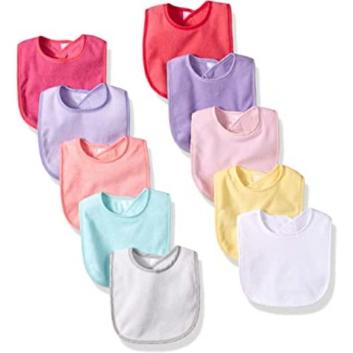 Hudson Baby Unisex Baby Drooler Bib With Waterproof Lining