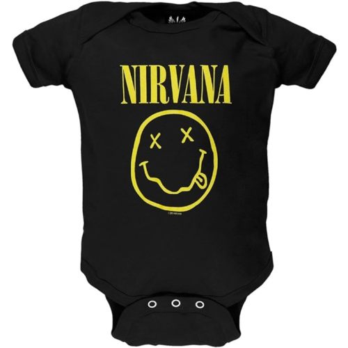 Nirvana Smiley Face Logo Infant Baby Romper Snapsuit (0-6 Months)