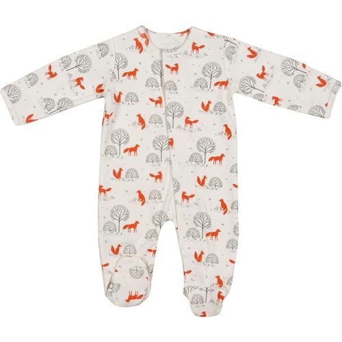 Magnetic Me 100% Organic Cotton Magnetic Baby Footie Pajamas | Super Soft Cotton Fabric | Friendly Fox | 9-12 Months