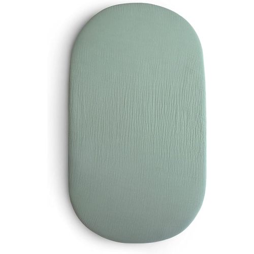 mushie Extra Soft Bassinet Muslin Crib Sheet | 30" x 16" (Roman Green)