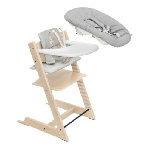 Stokke Tripp Trapp High Chair², Cushion, Tray & Newborn Bundle | Stork Exchange