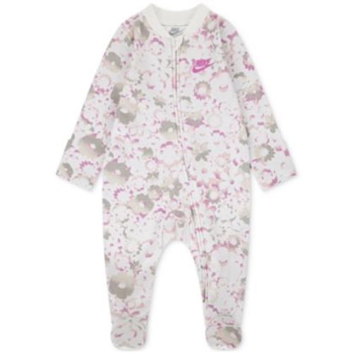 Baby Girls Flow-ral Printed Footed Coverall