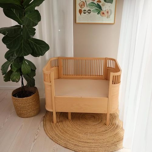 Crib Sheets – Organic Cotton Muslin Fitted Crib Sheet – Standard Size for Baby Boy and Baby Girl 28" x 52" Ultra-Soft and Breathable. 2-Pack(Fog/Stripe)