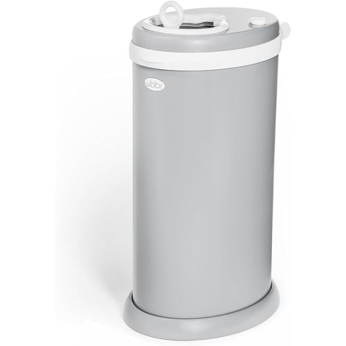 Ubbi Stainless Steel Diaper Pail, Odor Locking, No Special Bag Required, Award-Winning, Registry Must-Have, Gray