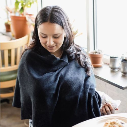 Cozy Canopy™ Natural Nursing Cover for Baby | Burt's Bees Baby® - Black