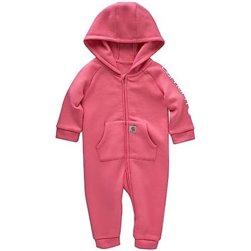 Carhartt Baby Girls' Long Sleeve Zip Front Hooded Coverall