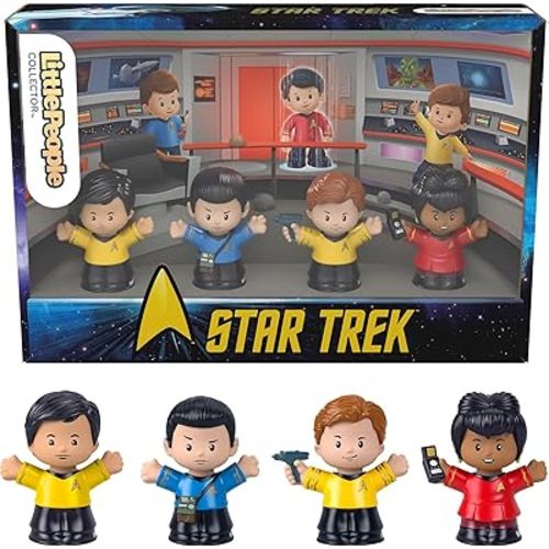 Little People Collector Star Trek TV Series Special Edition Set for Adults & Fans, 4 Figures in Display Package