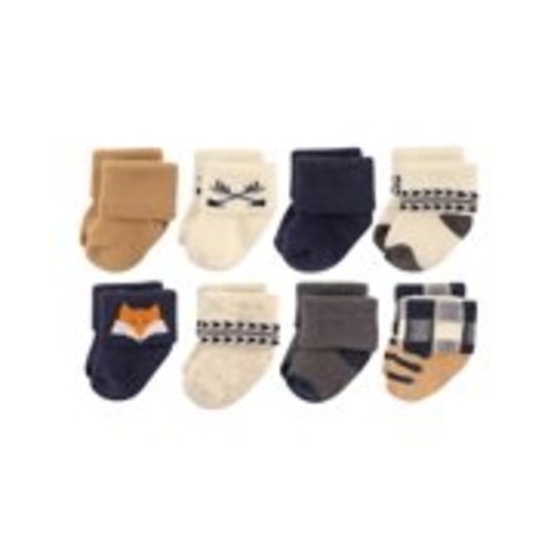 Roll Cuff Crew Socks, 8-Pack (Baby Boys)
