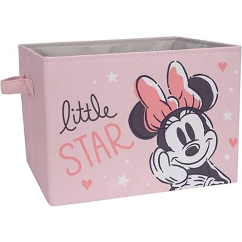 Lambs & Ivy Disney Baby Minnie Mouse Pink Foldable Storage Basket/Container/Bin