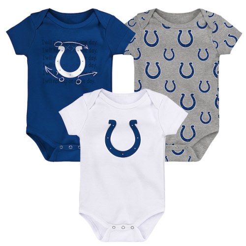 Indianapolis Colts Newborn & Infant Team Starter 3-Pack Bodysuit Set