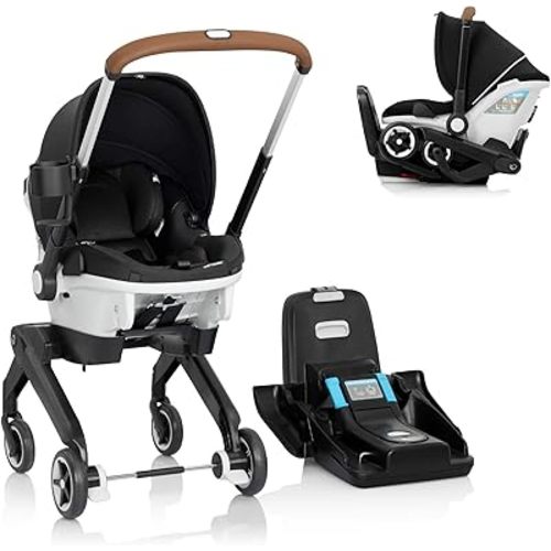 Evenflo Gold Shyft DualRide with Carryall Storage Infant Car Seat and Stroller Combo (Onyx Black)