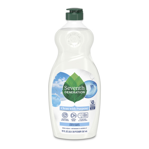 Seventh Generation Power Dishwashing Soap, Free & Clear, Unscented, 19 oz
