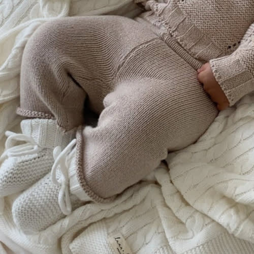 Luna + Luca Knit Pants - Heather Beige