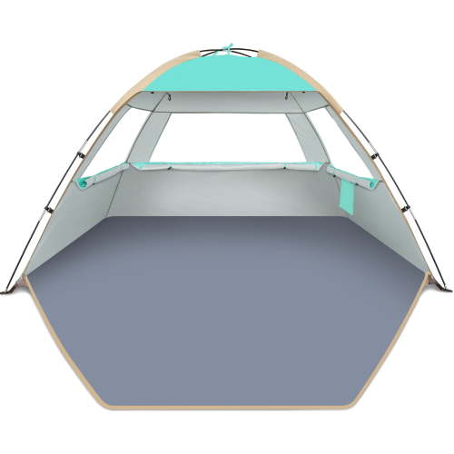 Gorich Beach Tent for 3/4/6/8 Person, UPF 50+ UV Protection, Portable Sun Shelter, Easy Setup Sun Shade Beach Canopy with Carry Bag