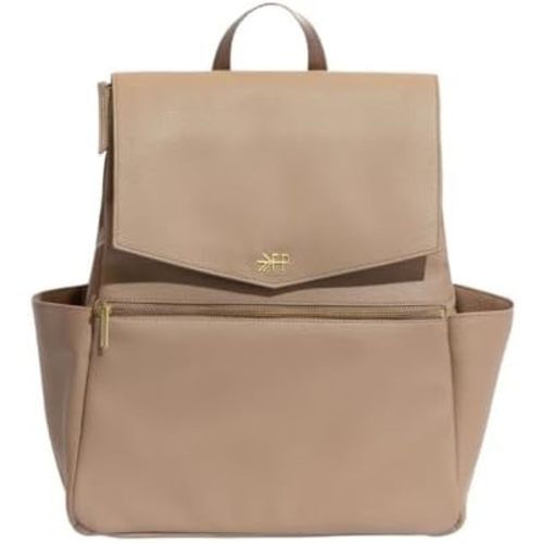 Freshly Picked Classic Diaper Bag II Backpack – Premium Vegan Leather, Large Capacity Baby Bag with Changing Pad, Stylish & Functional for Moms & Dads, Fig