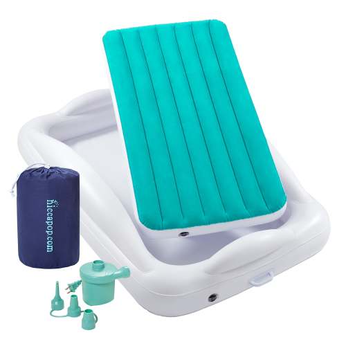 Inflatable Toddler Travel Bed with Safety Bumpers